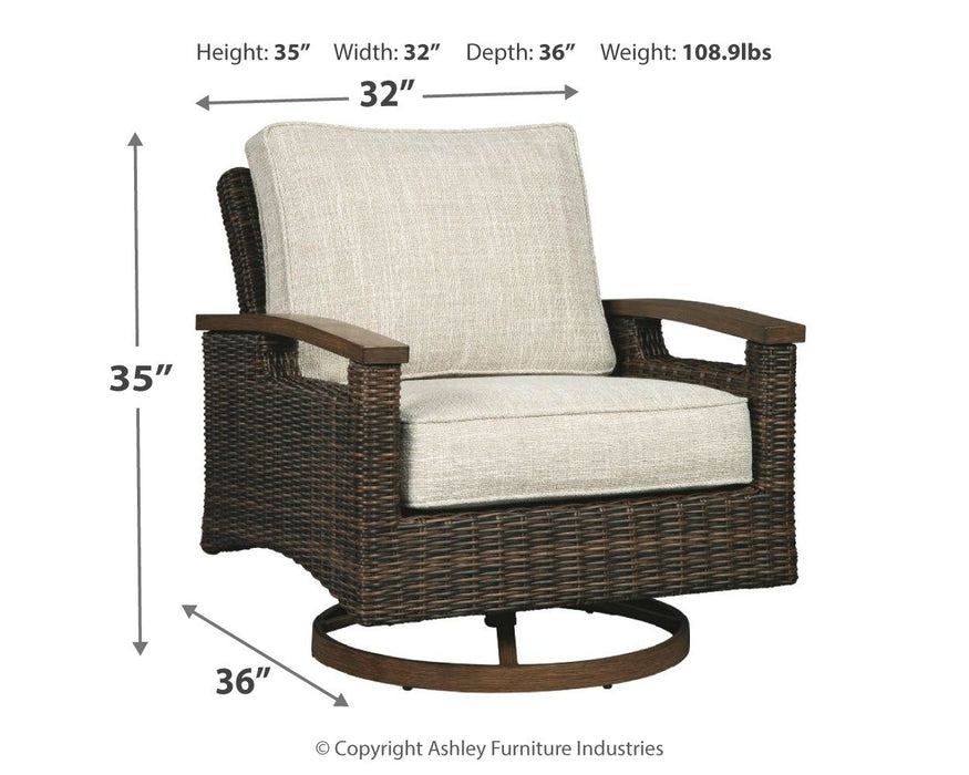 Paradise Trail - Medium Brown - Swivel Lounge Chair