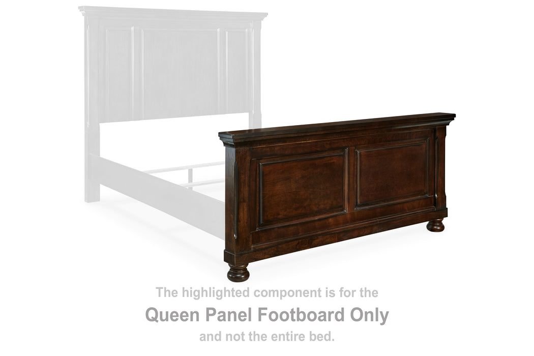 Porter - Queen Panel Footboard - Rustic Brown