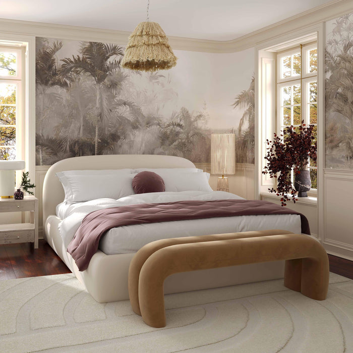 Bara - Textured Velvet Bed