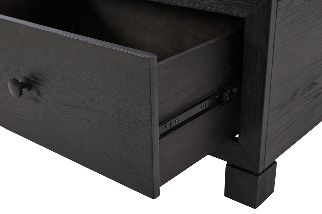 Foyland - Black - Cocktail Table With Storage Cleveland Home Outlet (OH) - Furniture Store in Middleburg Heights Serving Cleveland, Strongsville, and Online