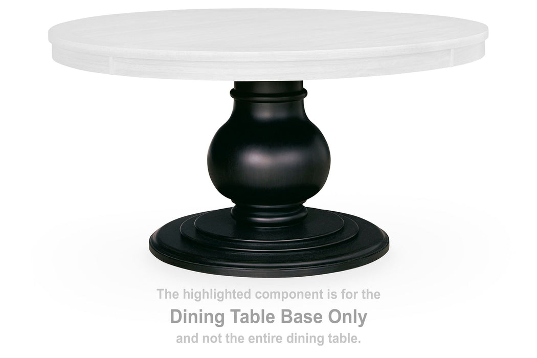 Ridgester - Round Dining Room Table Base - Black