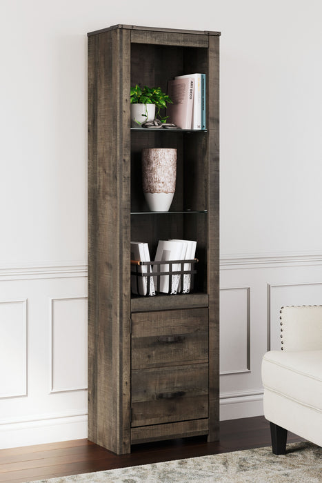 Trinell - Brown - Pier With Glass Shelves