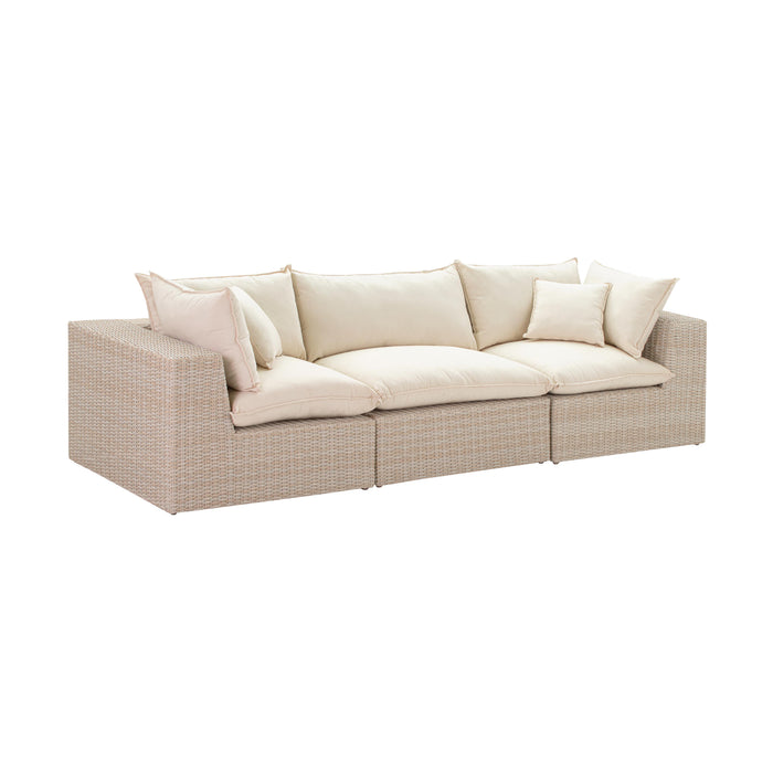 Cali - Wicker Outdoor Modular Sofa - Natural