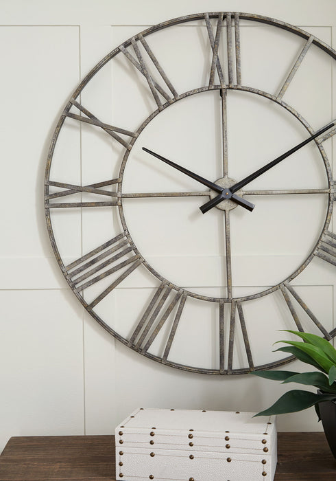 Paquita - Wall Clock - Antique Silver