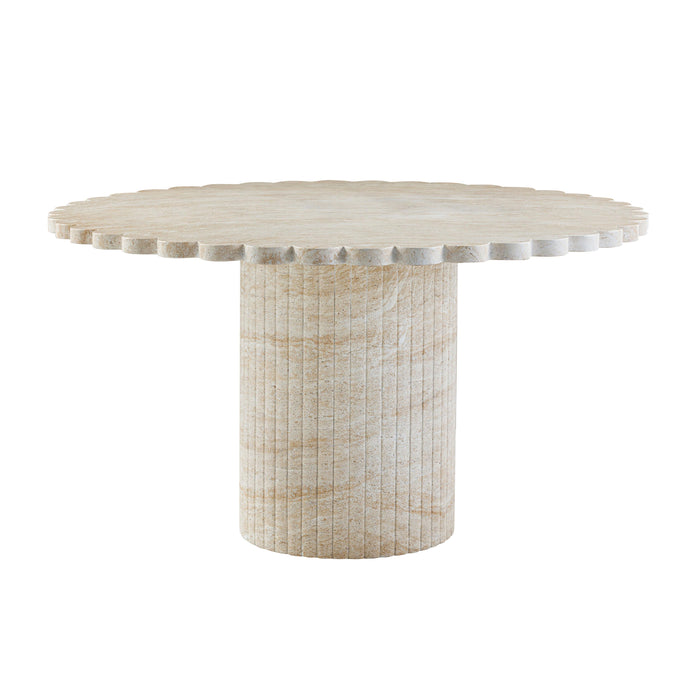 Blossom - Indoor / Outdoor Round Dining Table - Washed Travertine