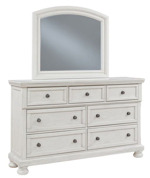 Ashley Robbinsdale 7 Drawer Dresser and Mirror, Antique White