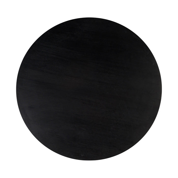 Gevra - Acacia & Faux Plaster Dining Table - Black