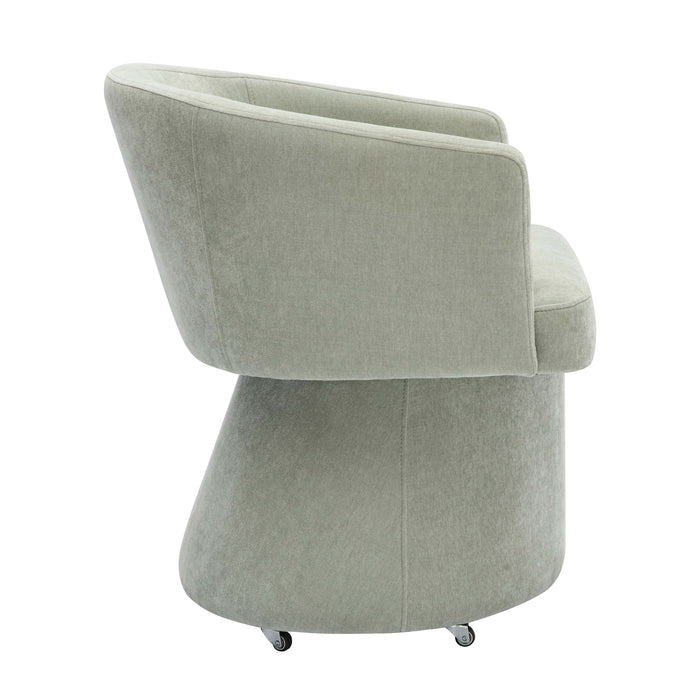 Kristen - Upcycled Chenille Rolling Desk Chair