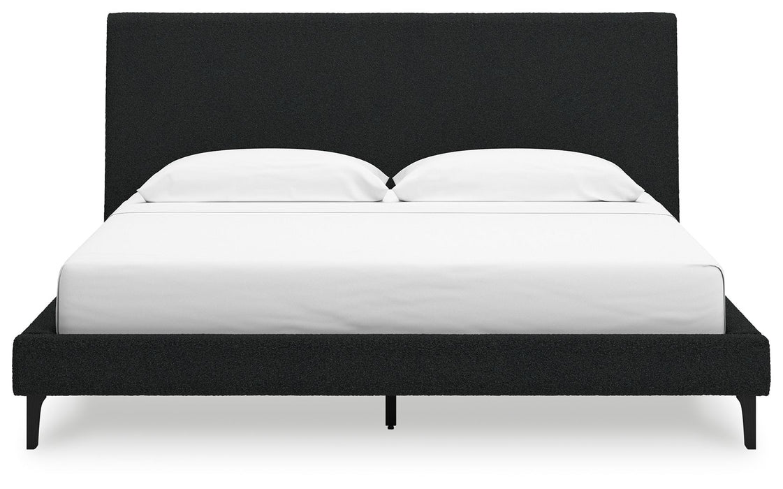 Cadmori - Upholstered Bed With Roll Slats