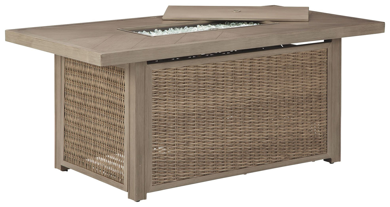 Beachcroft - Beige - Rectangular Fire Pit Table