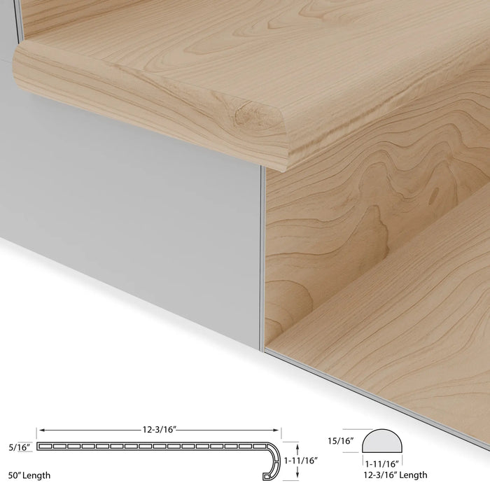 CALI - Caspar Cream - Stair Tread with Cap