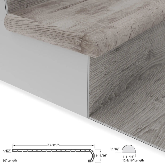 CALI - Gray Ash - Stair Tread with Cap