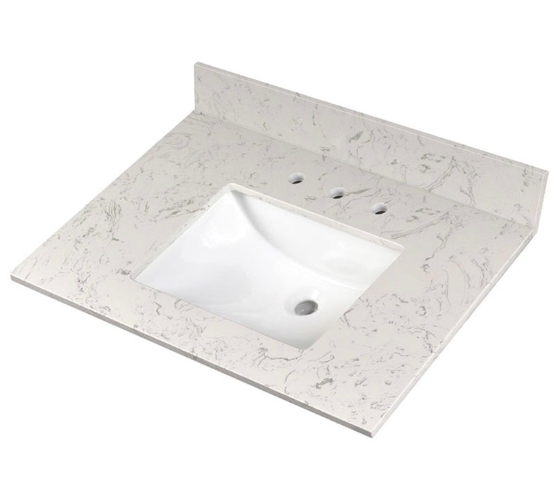 Carrara Sky Vanity Top with Sink 49 x 22