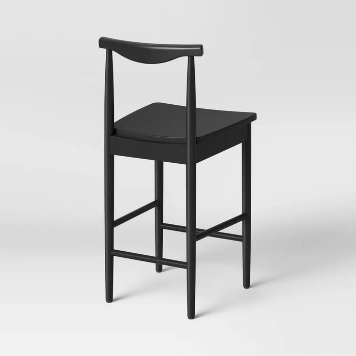 Biscoe Wood Counter Height Barstool Black