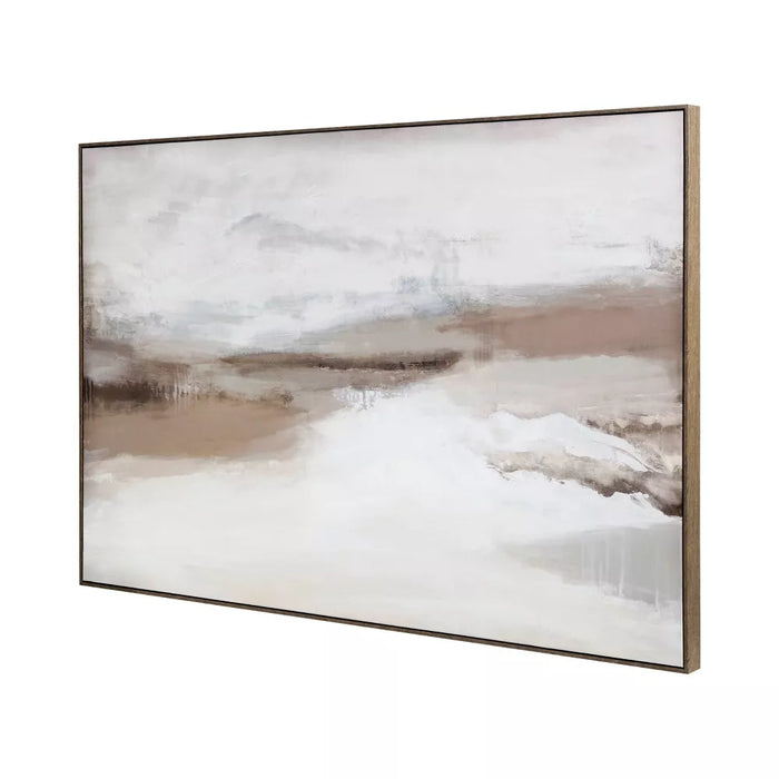 58" x 38" Abstract Horizon Framed Wall Canvas