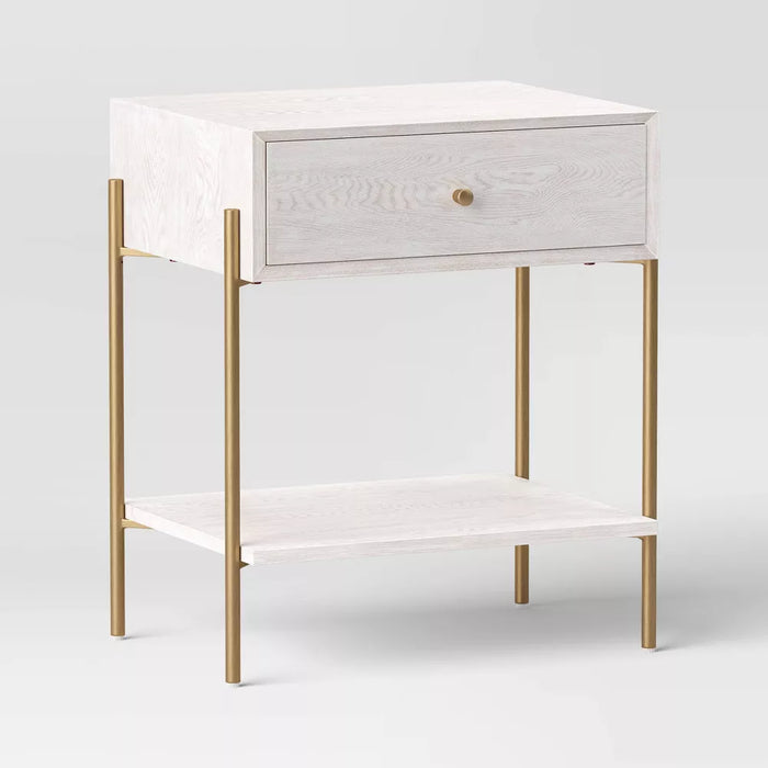 Natural Luxe Accent Table Off-White