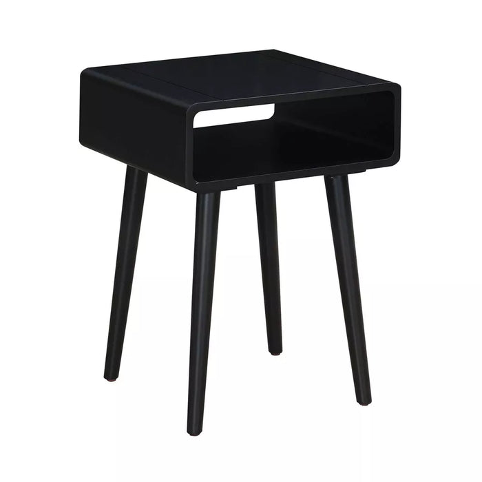 Napa Valley End Table with Shelf Black