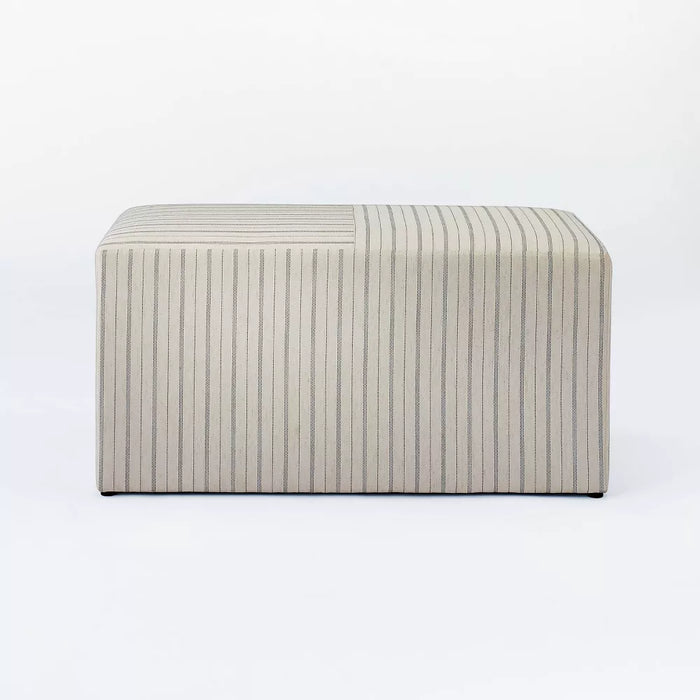 Lynwood Cube Bench Wide Striped Cream