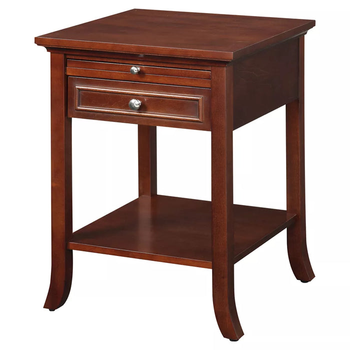 American Heritage Logan End Table with Drawer/Slide Mahogany