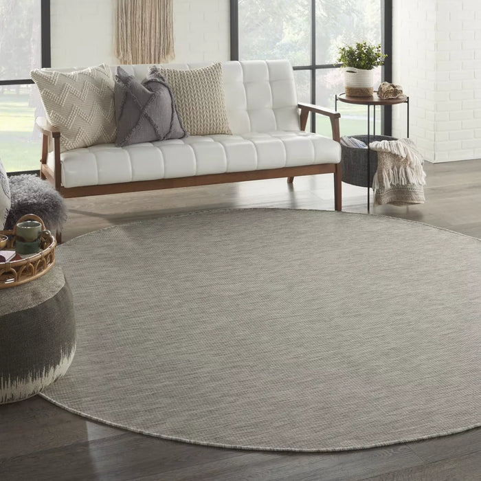 8' Nourison Positano Solid Indoor Outdoor Rug