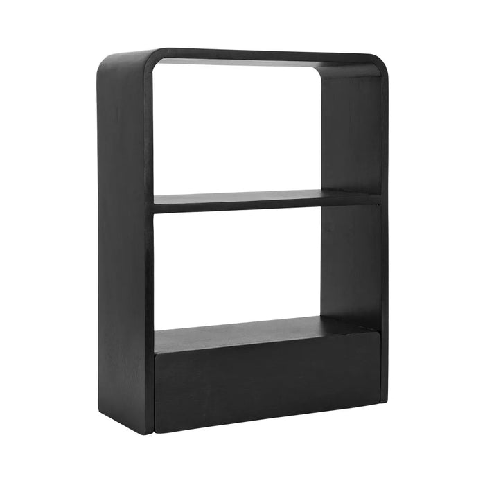 All Things Decor 18"x24" Kato Wall Shelf with Drawer Black