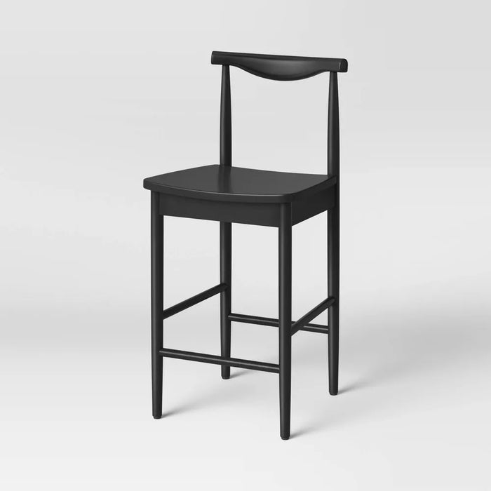 Biscoe Wood Counter Height Barstool Black