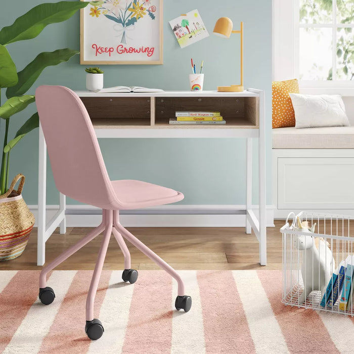 Rolling Kids' Desk Chair Pink