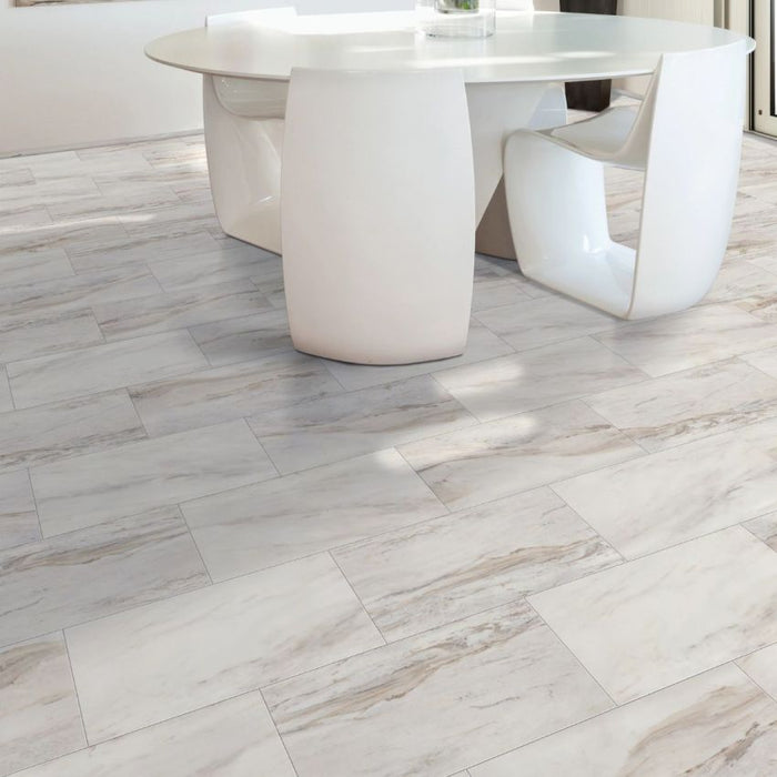 COREtec - Plus Tile - VV872 - Sonia Marble - Vinyl Tile Flooring