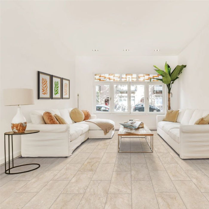 COREtec - Plus Tile - VV872 - Iona Stone - Vinyl Tile Flooring