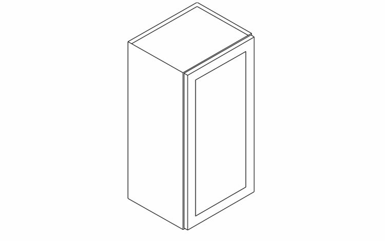 Kitchen Cabinet - Wall Cabinet w/Hinge Option: Left - Finished Exterior Skins: Both - TSG-W1536 [TSG900089-51974]