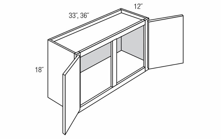 Kitchen Cabinet - Wall Cabinet Finished Exterior Skins: Right - TSG-W3618 [TSG900121-51708]