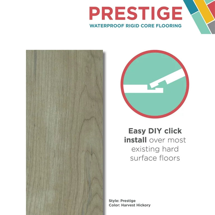 Shaw Prestige Harvest Hickory Vinyl Click Plank Flooring