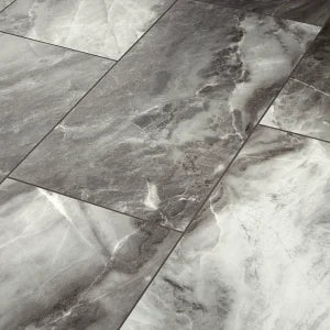Shaw Paragon Tile Plus Obsidian Click Vinyl Flooring with Attached Pad