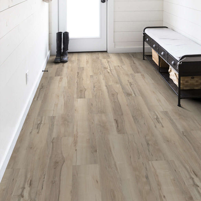 Shaw Anvil Plus Mineral Maple Click Vinyl Plank Flooring with Attached Pad