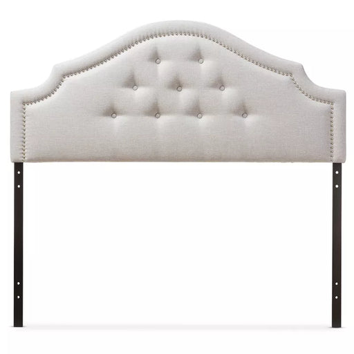 Full Cora Modern And Contemporary Fabric Upholstered Headboard Light Beige Cleveland Home Outlet (OH) - Furniture Store in Middleburg Heights Serving Cleveland, Strongsville, and Online