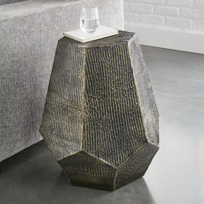 Donato Hexagon End Table Brass Cleveland Home Outlet (OH) - Furniture Store in Middleburg Heights Serving Cleveland, Strongsville, and Online