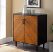 Angelo Modern Bookmatch Accent Cabinet Solid Black Cleveland Home Outlet (OH) - Furniture Store in Middleburg Heights Serving Cleveland, Strongsville, and Online