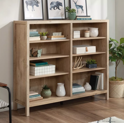 47.63 inch Pacific View Horizontal Bookcase Prime Oak Cleveland Home Outlet (OH) - Furniture Store in Middleburg Heights Serving Cleveland, Strongsville, and Online