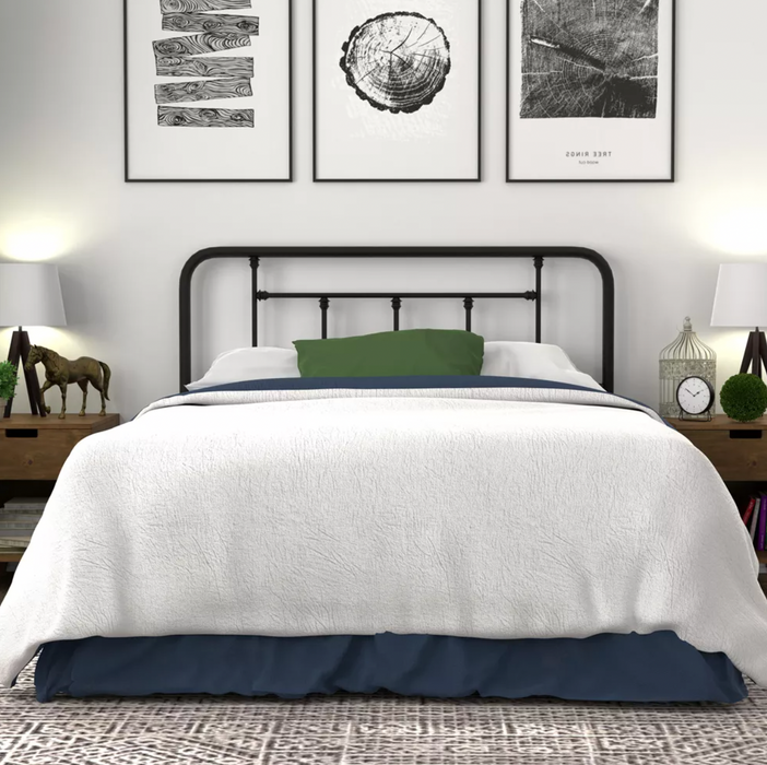 KING eLuxury Baldwin Metal Headboard Black Cleveland Home Outlet (OH) - Furniture Store in Middleburg Heights Serving Cleveland, Strongsville, and Online