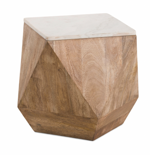 14x17 Wood And Marble Diamond Shape Side Table Cleveland Home Outlet (OH) - Furniture Store in Middleburg Heights Serving Cleveland, Strongsville, and Online