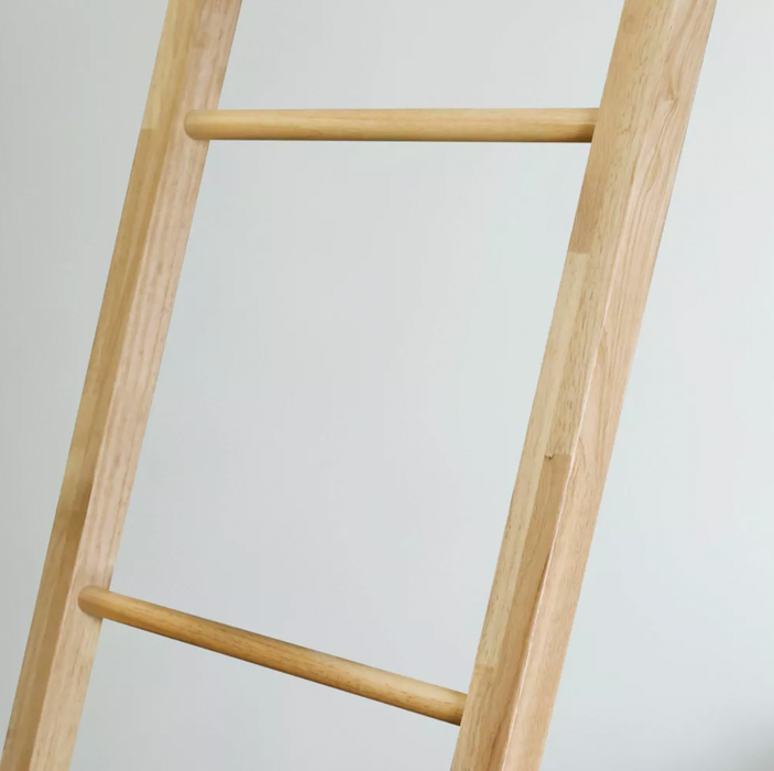 Decorative Ladder with Solid Hardwood Natural