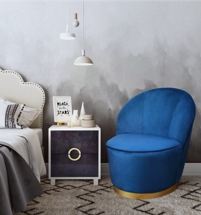 CLEARANCE Julia - Velvet Junior Chair - Navy