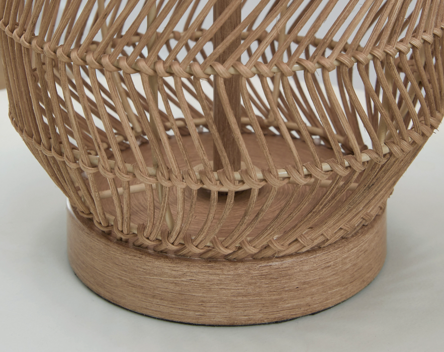 Orenman - Light brown - Rattan Table Lamp (Set of 2)
