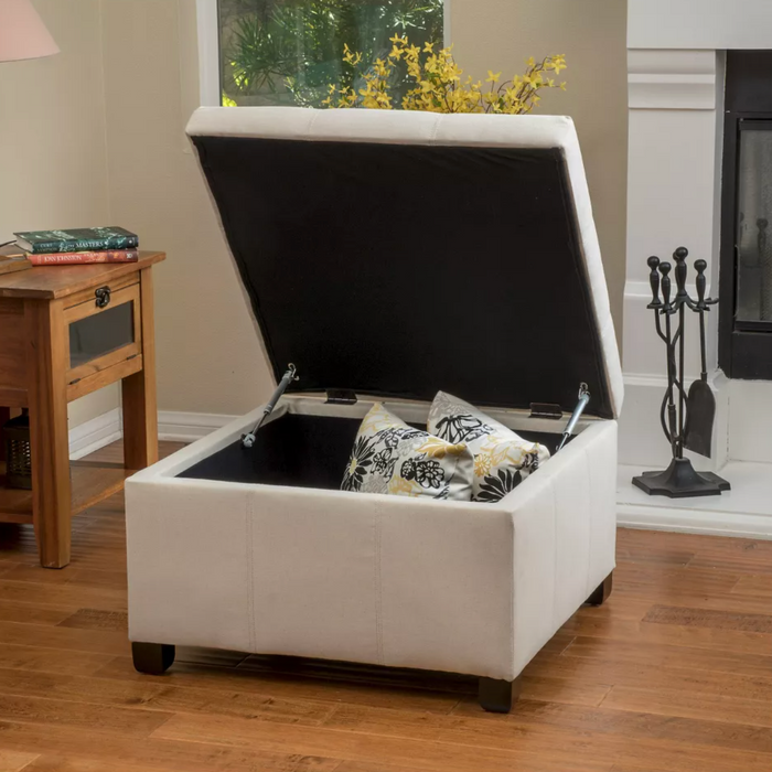 Cortez Fabric Storage Ottoman