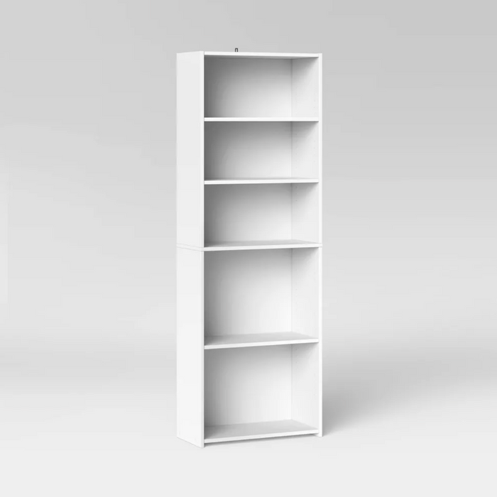 5 Shelf Bookcase White