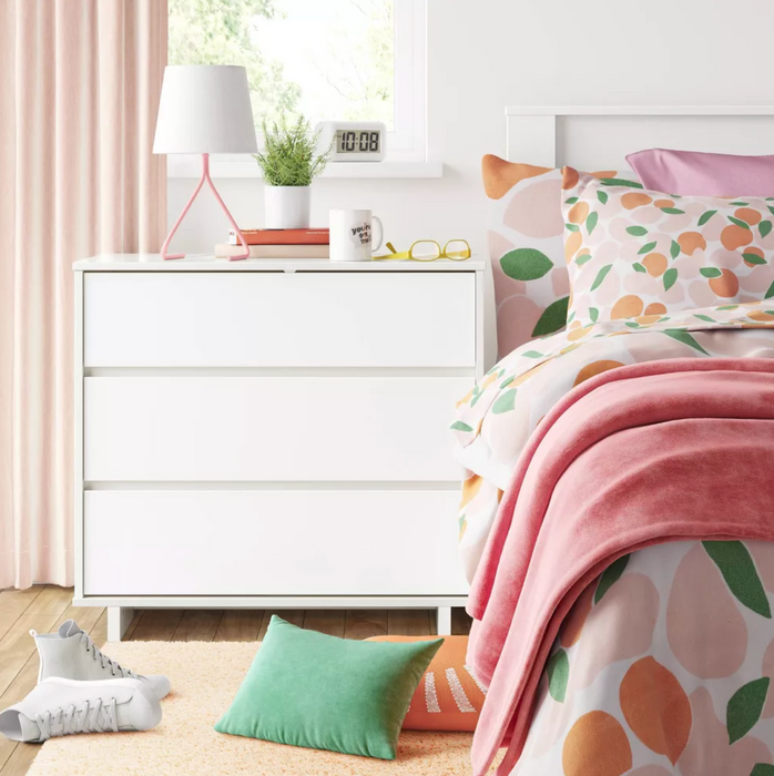 Modern 3 Drawer Dresser White