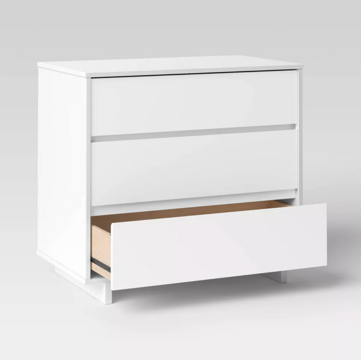 Modern 3 Drawer Dresser White