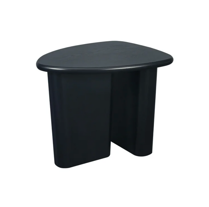 Modern Black Side Tables For Couch, End Table with Tapered Tabletop
