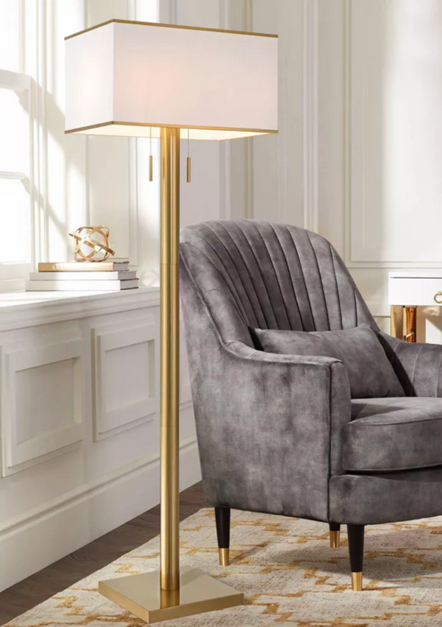 Possini Euro Design Bolivar Mid Century Modern 72" Tall Standing Floor Lamp Light