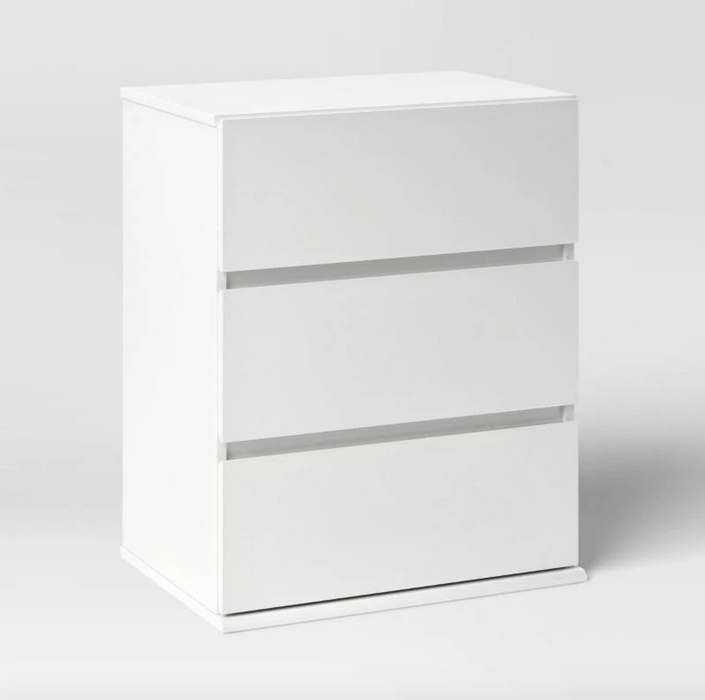 3 Drawer Modular Dresser Chest White